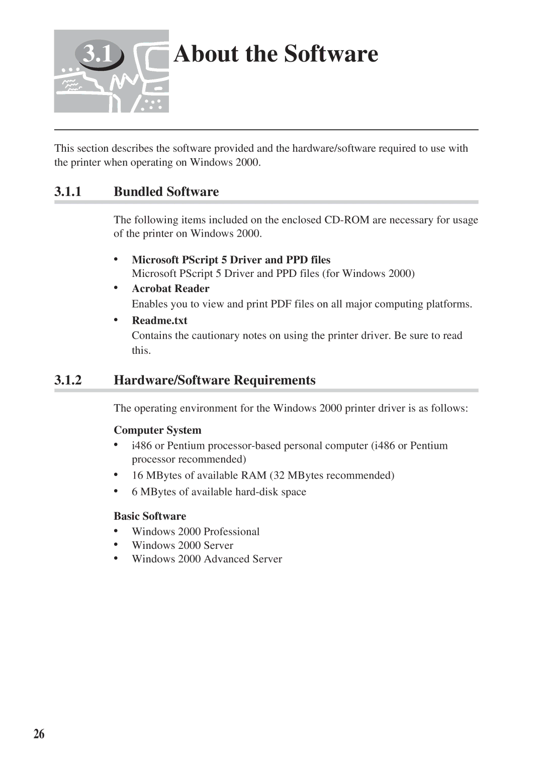 Panasonic DA-MC700 manual About the Software, Microsoft PScript 5 Driver and PPD files 