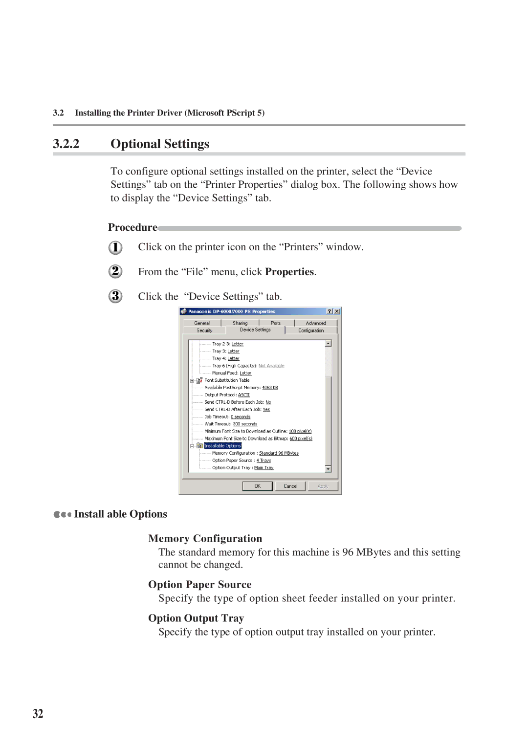 Panasonic DA-MC700 manual Optional Settings 