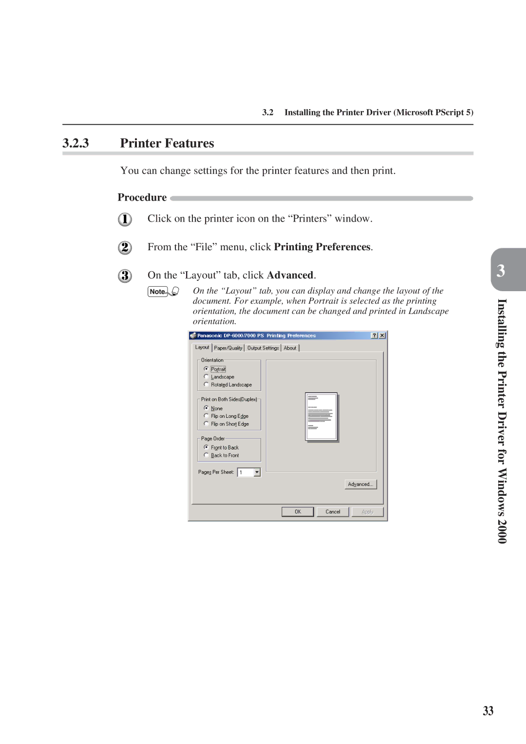 Panasonic DA-MC700 manual Printer Features 