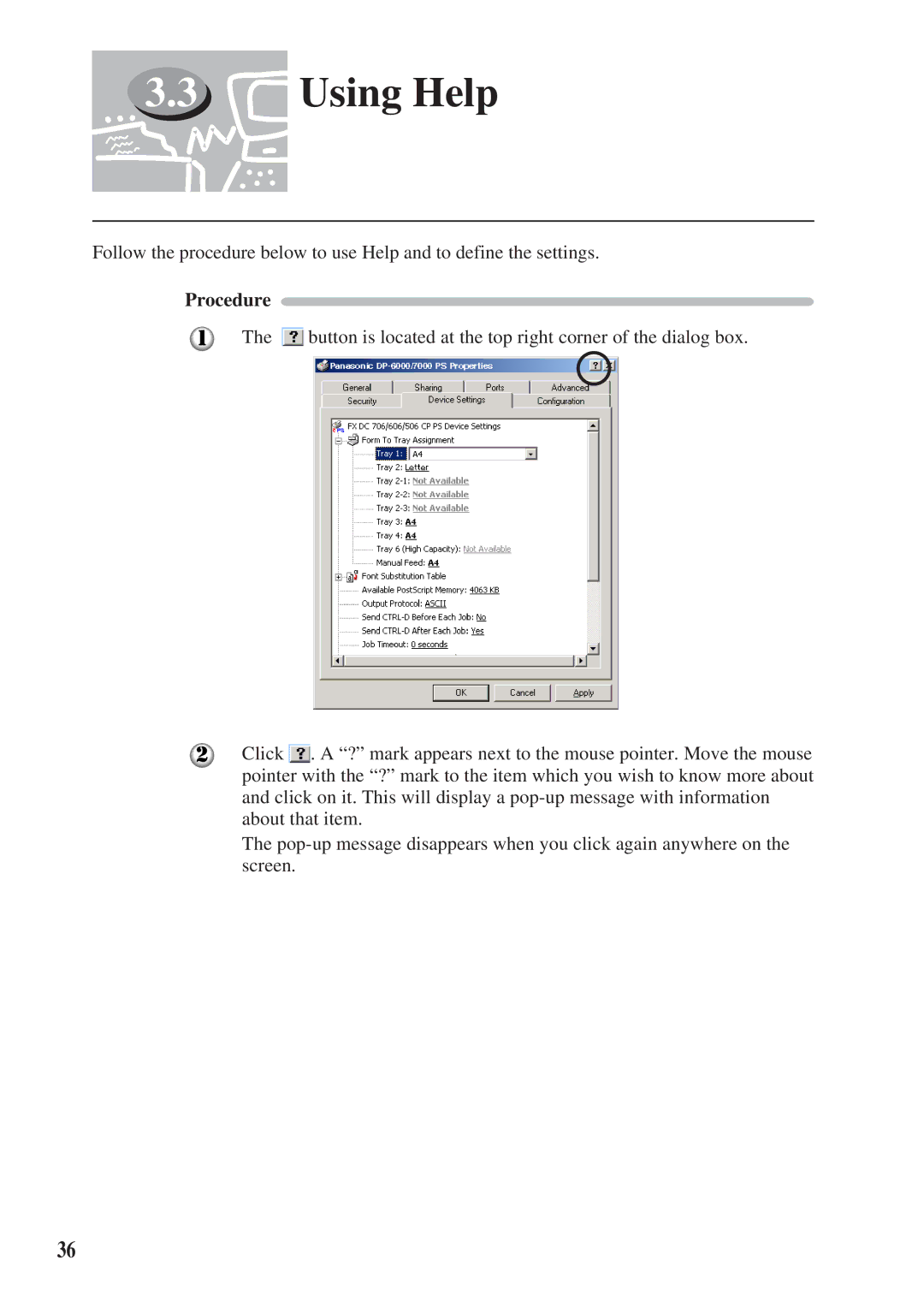 Panasonic DA-MC700 manual Using Help 