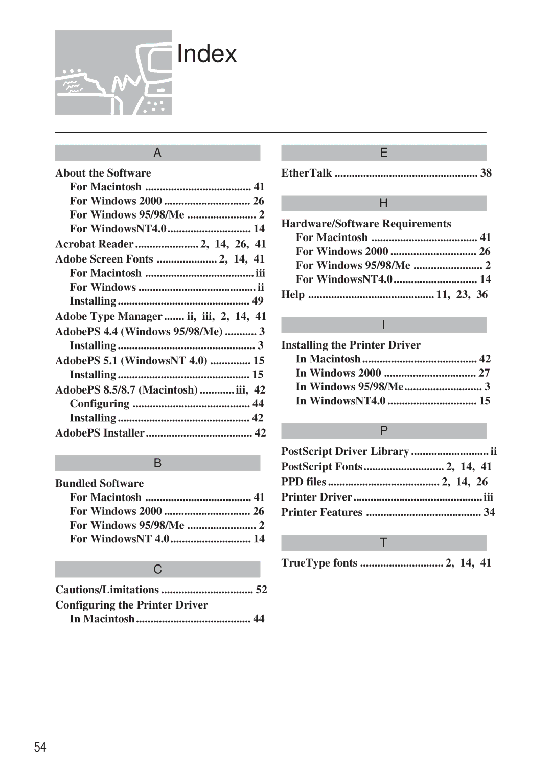 Panasonic DA-MC700 manual Index 