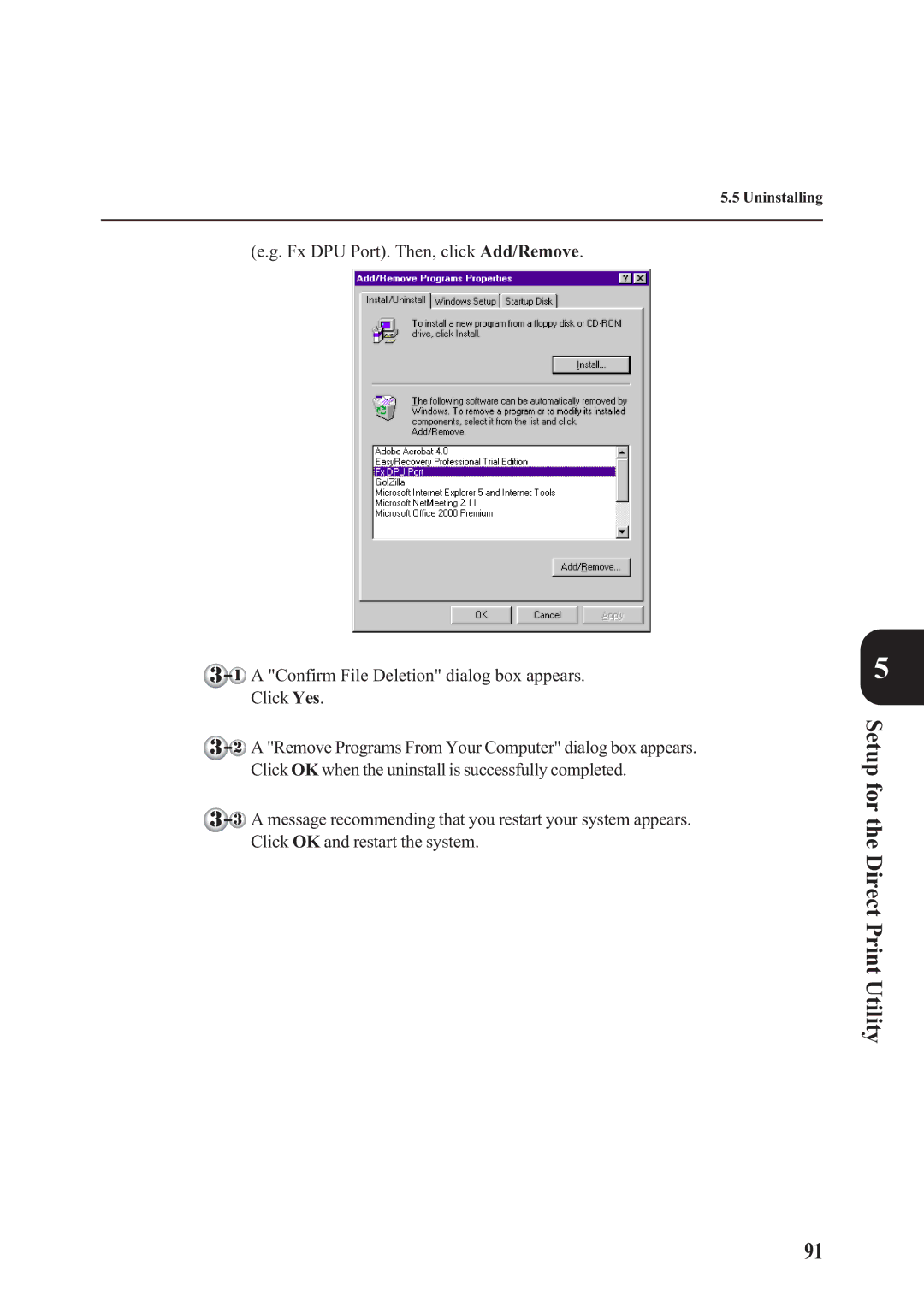 Panasonic DA-PC700 manual Uninstalling 