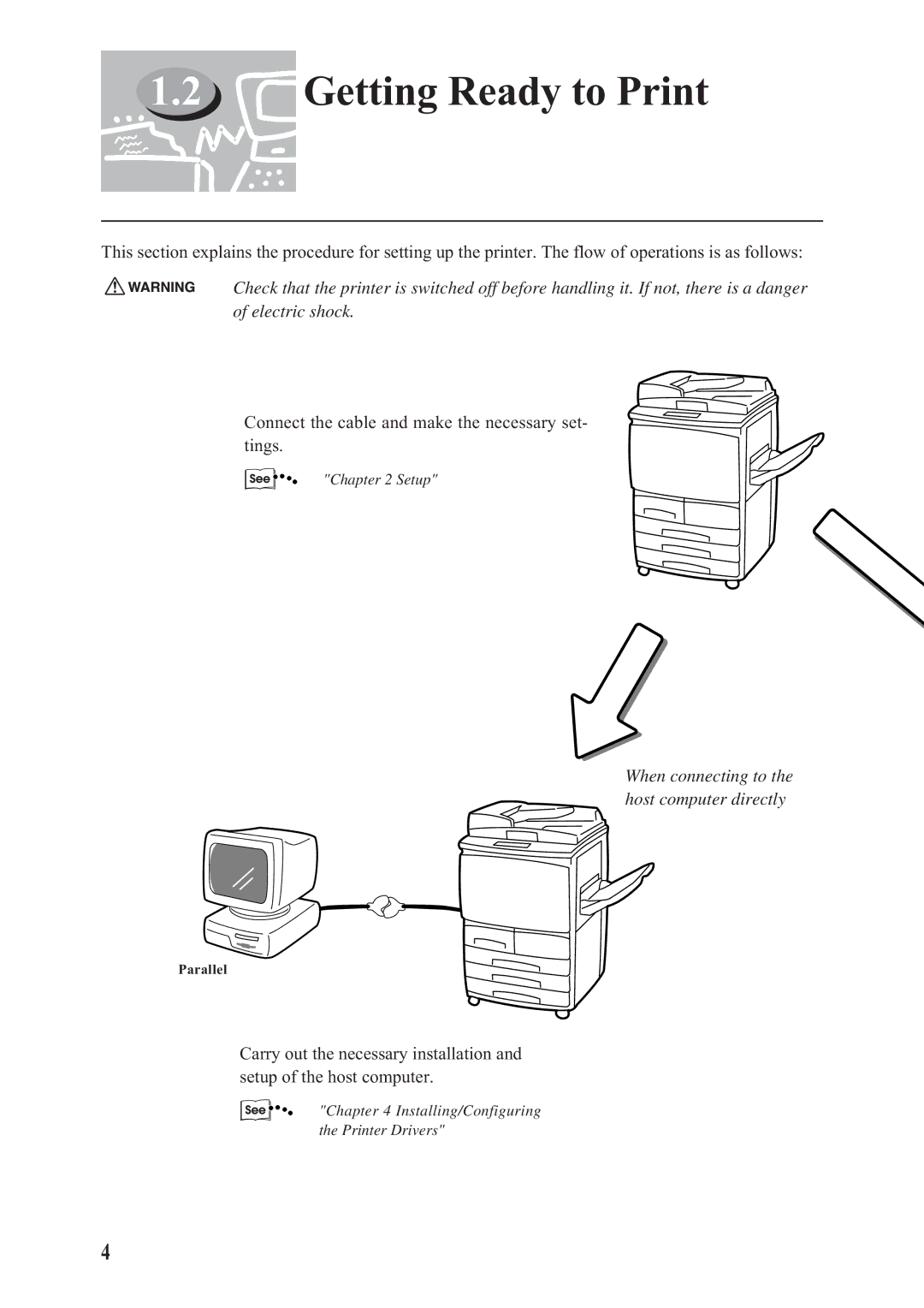 Panasonic DA-PC700 manual Getting Ready to Print, Connect the cable and make the necessary set- tings 