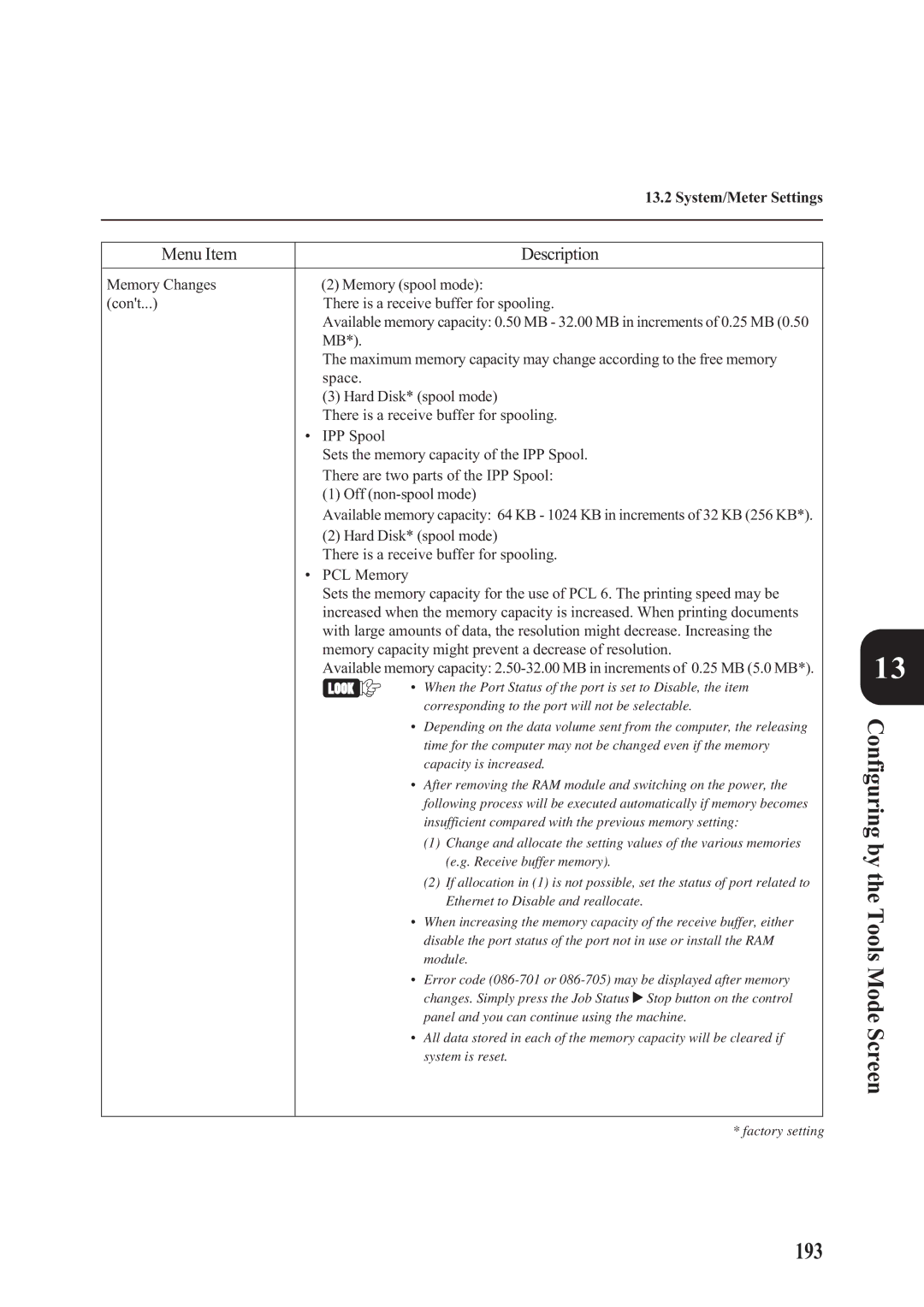 Panasonic DA-PC700 manual Configuring by the Tools Mode Screen 193 