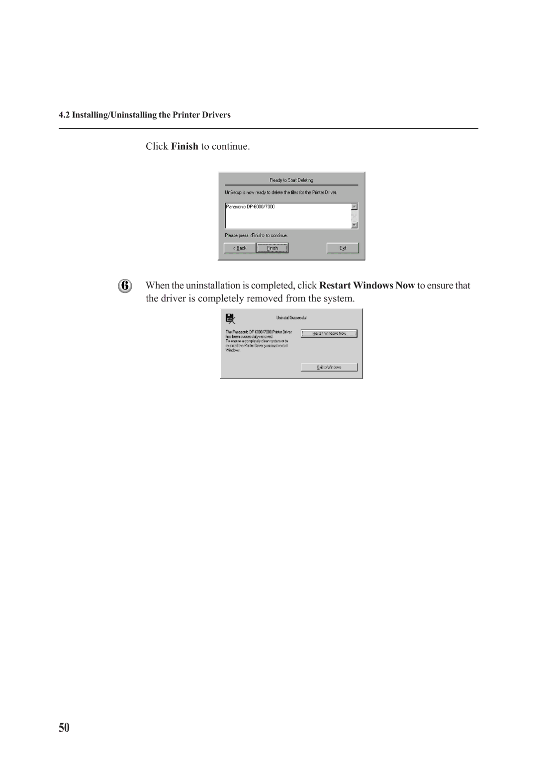 Panasonic DA-PC700 manual Installing/Uninstalling the Printer Drivers 