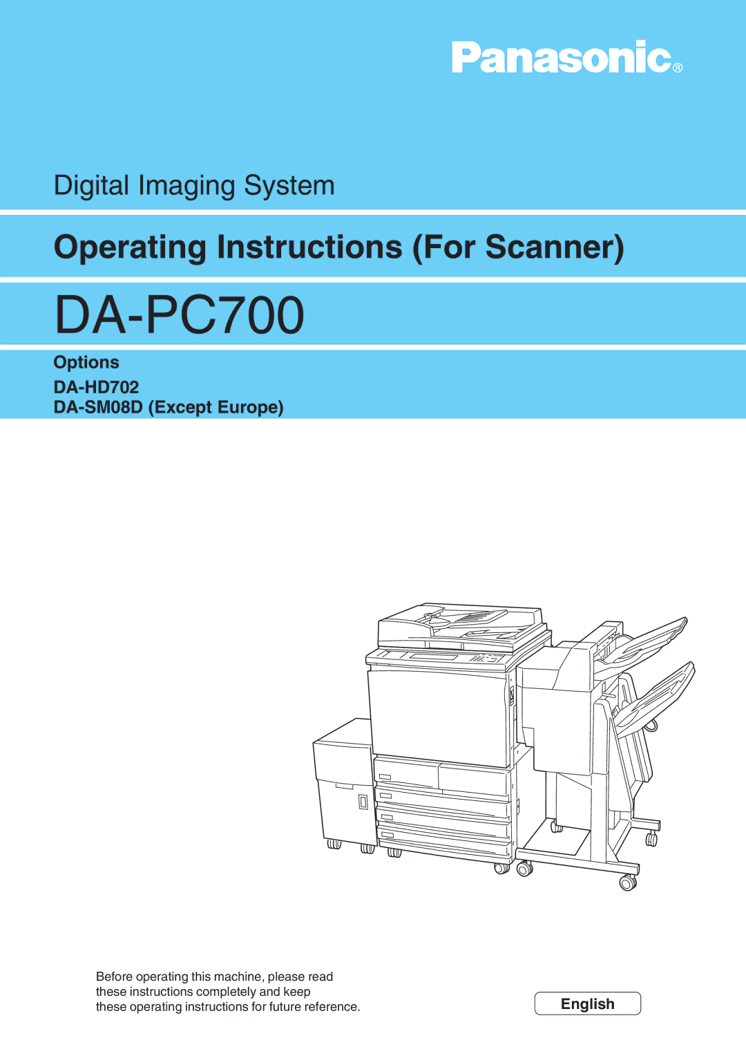 Panasonic DA-PC700 manual 