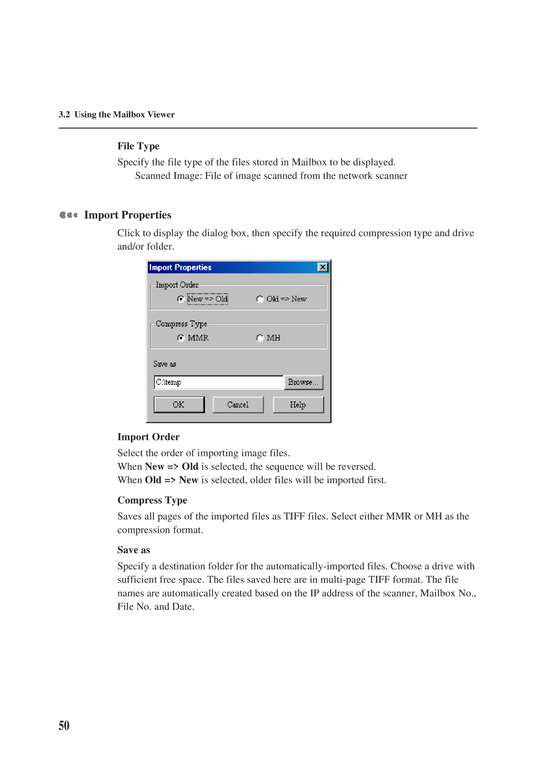 Panasonic DA-PC700 manual Import Properties, Compress Type 