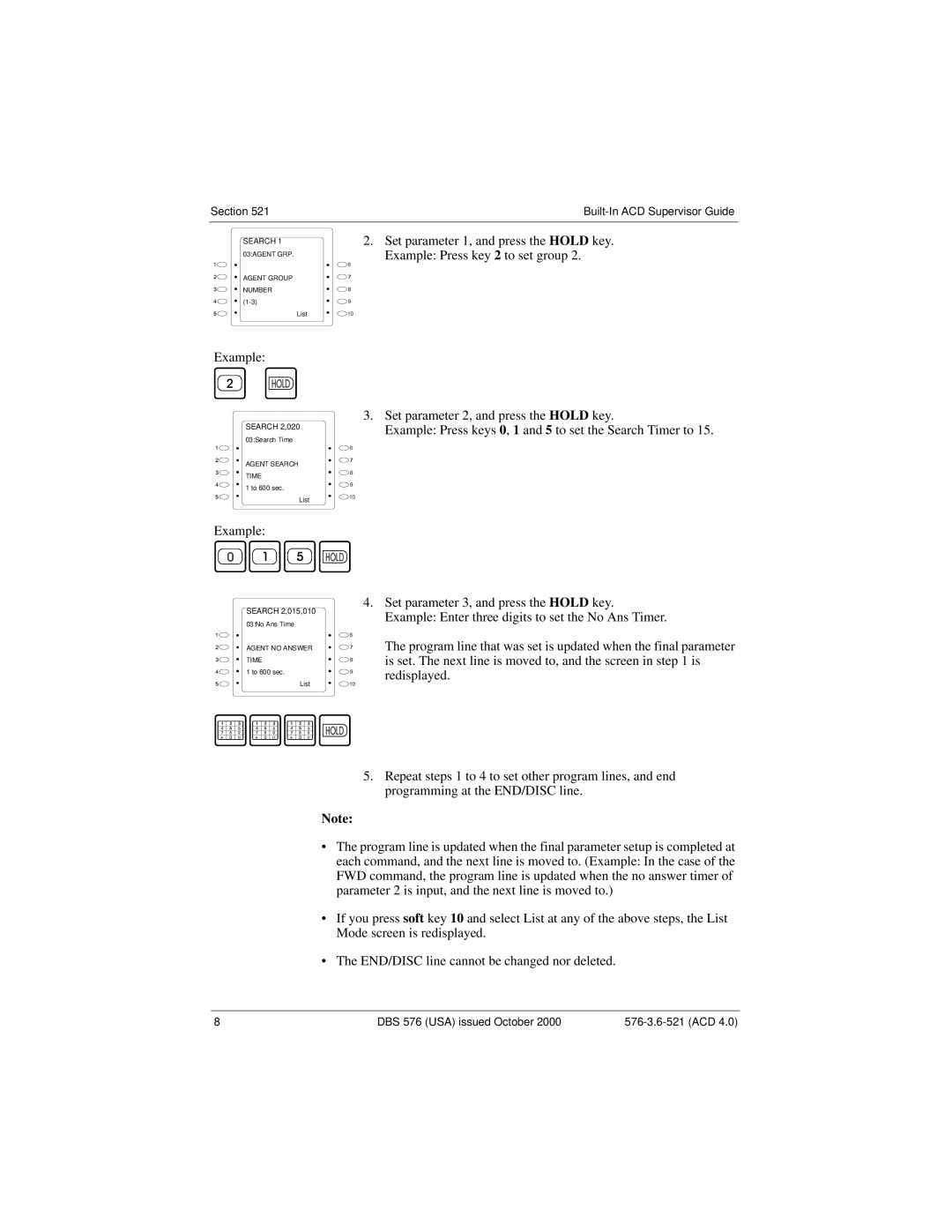 Panasonic DBS 576 manual Search 