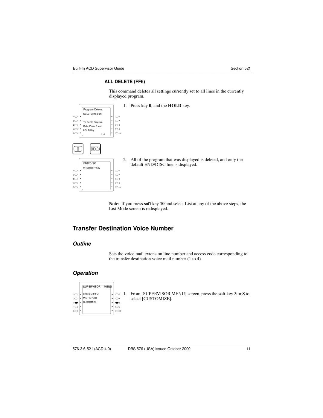 Panasonic DBS 576 manual Transfer Destination Voice Number, Outline 