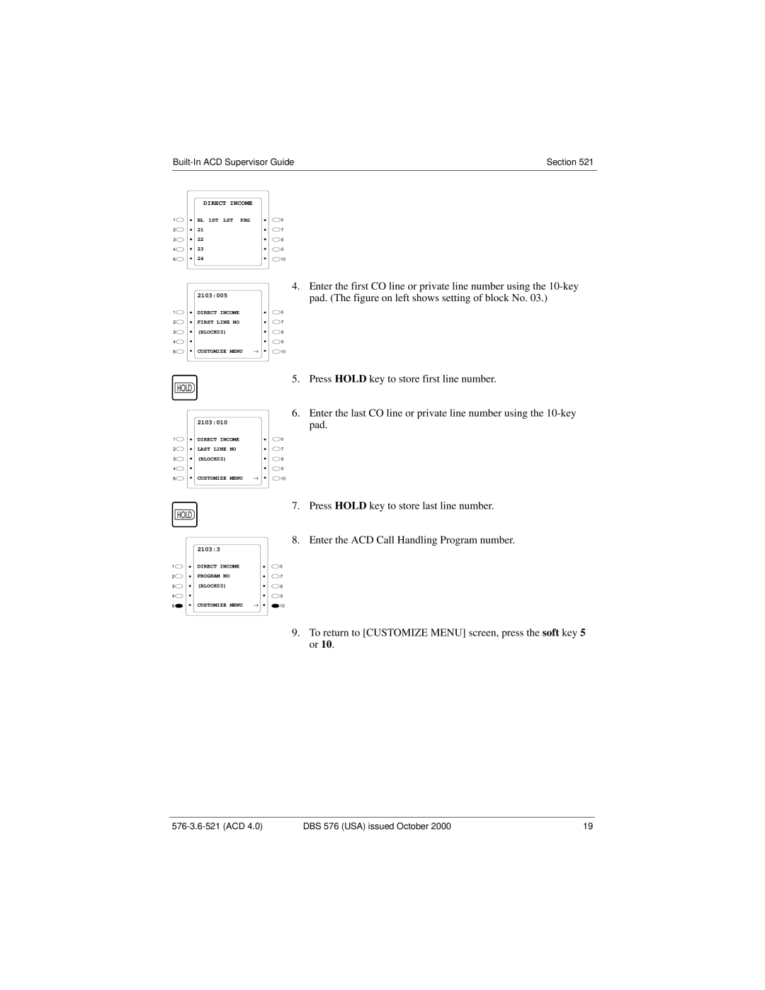 Panasonic DBS 576 manual 2103005 