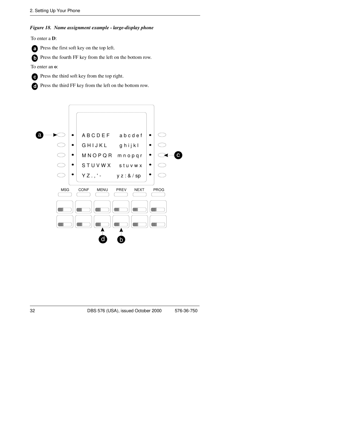 Panasonic DBS 576HD manual Name assignment example large-display phone 