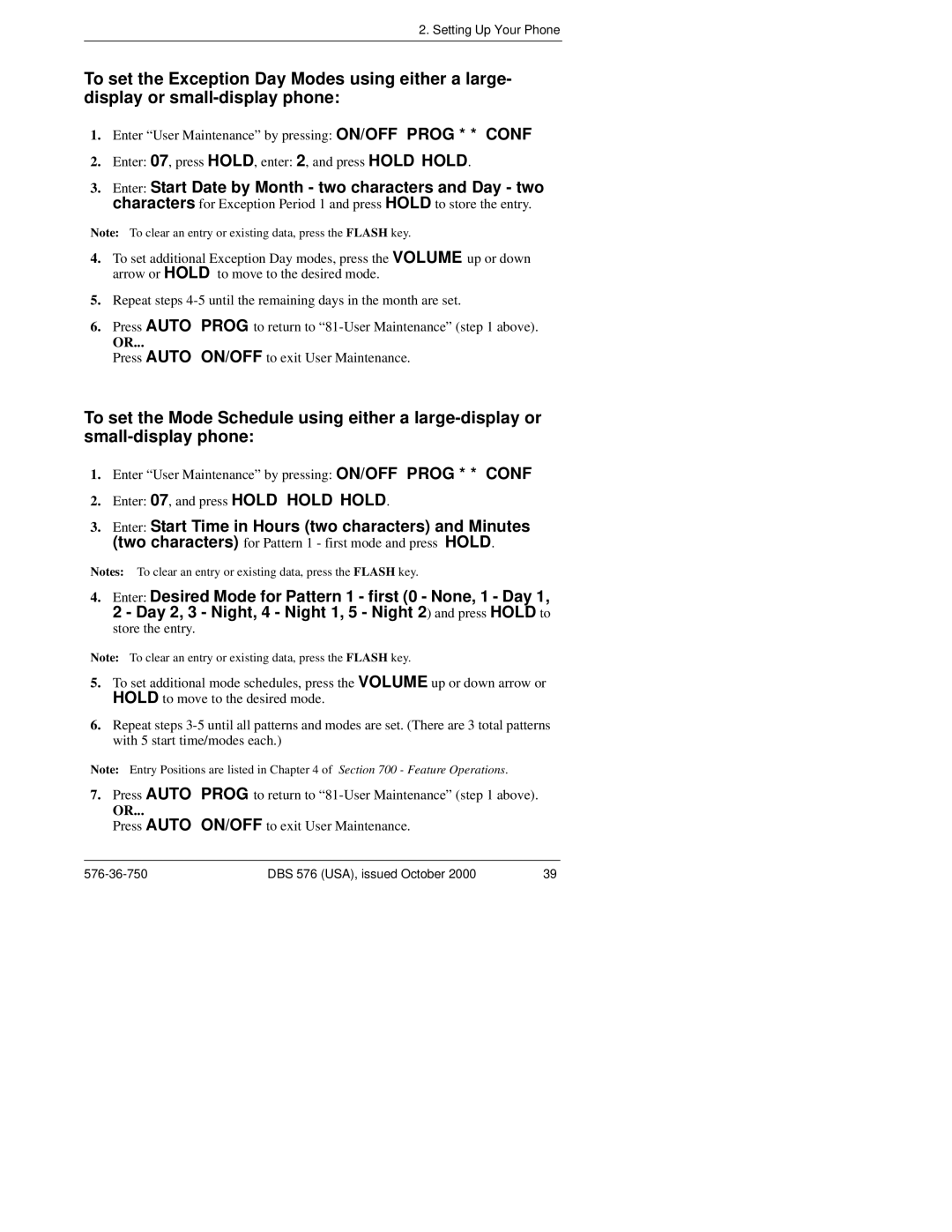 Panasonic DBS 576HD manual Setting Up Your Phone 