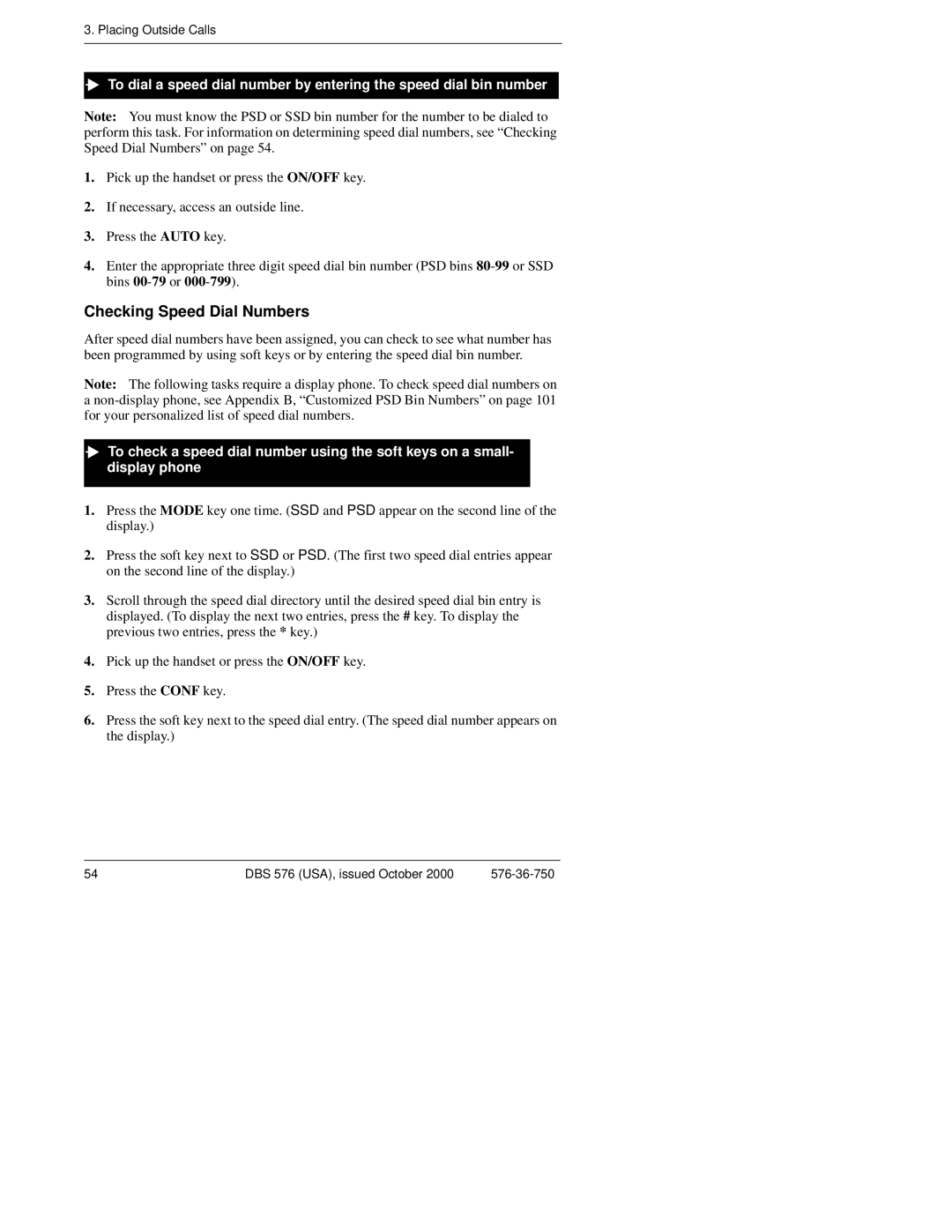 Panasonic DBS 576HD manual Checking Speed Dial Numbers 