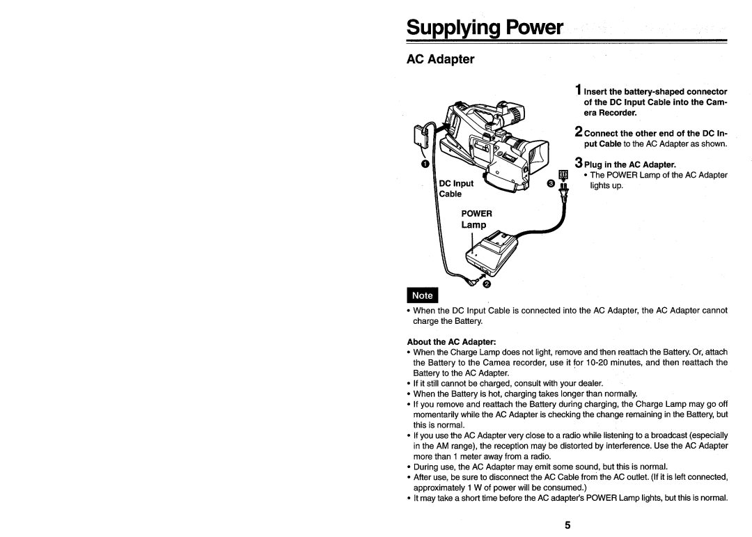 Panasonic AG-B15, DE-852D manual 