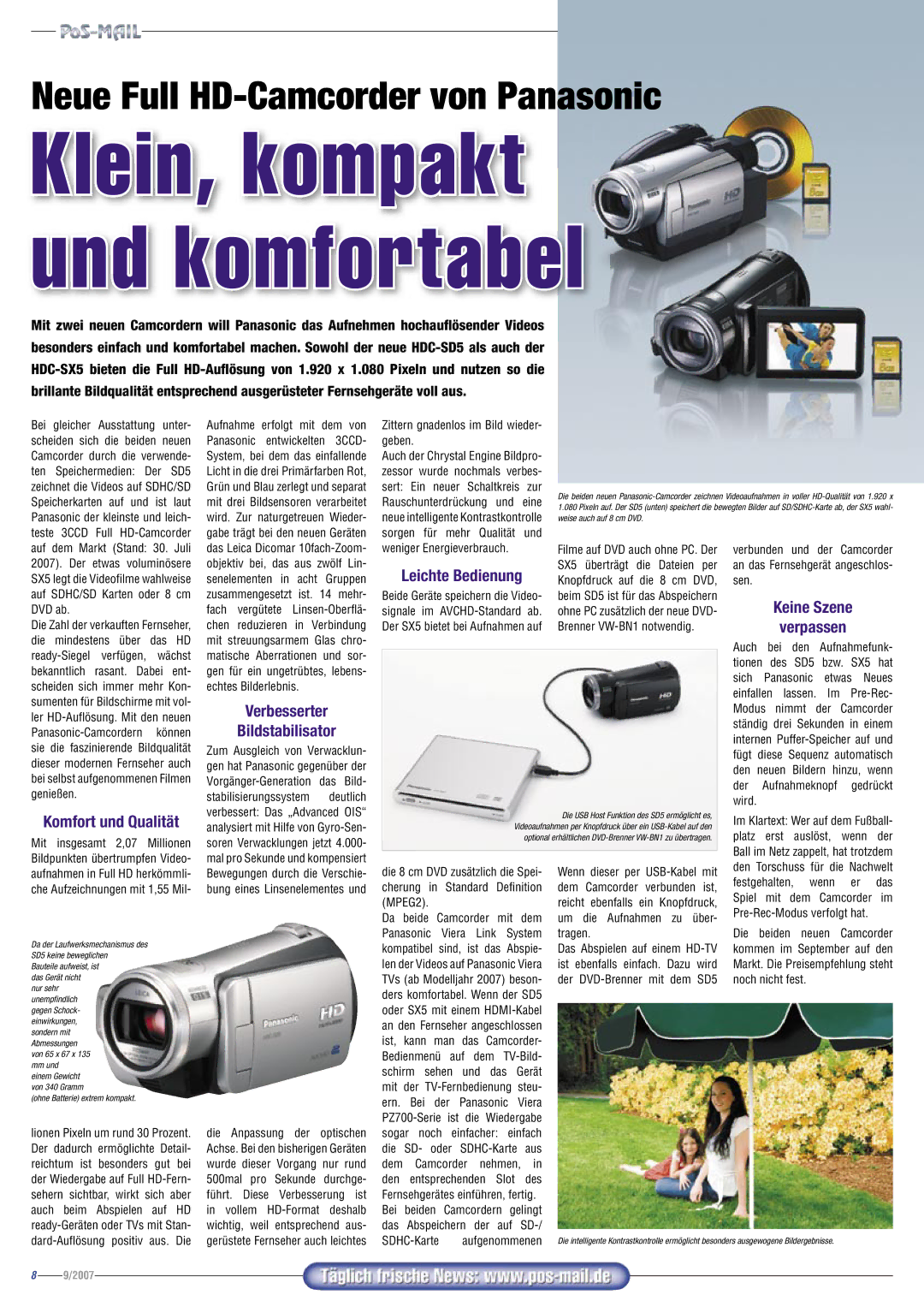 Panasonic DLP-37C3 Zittern gnadenlos im Bild wieder- geben, Sorgen für mehr Qualität und, Verbunden und Der, Sich, Etwas 