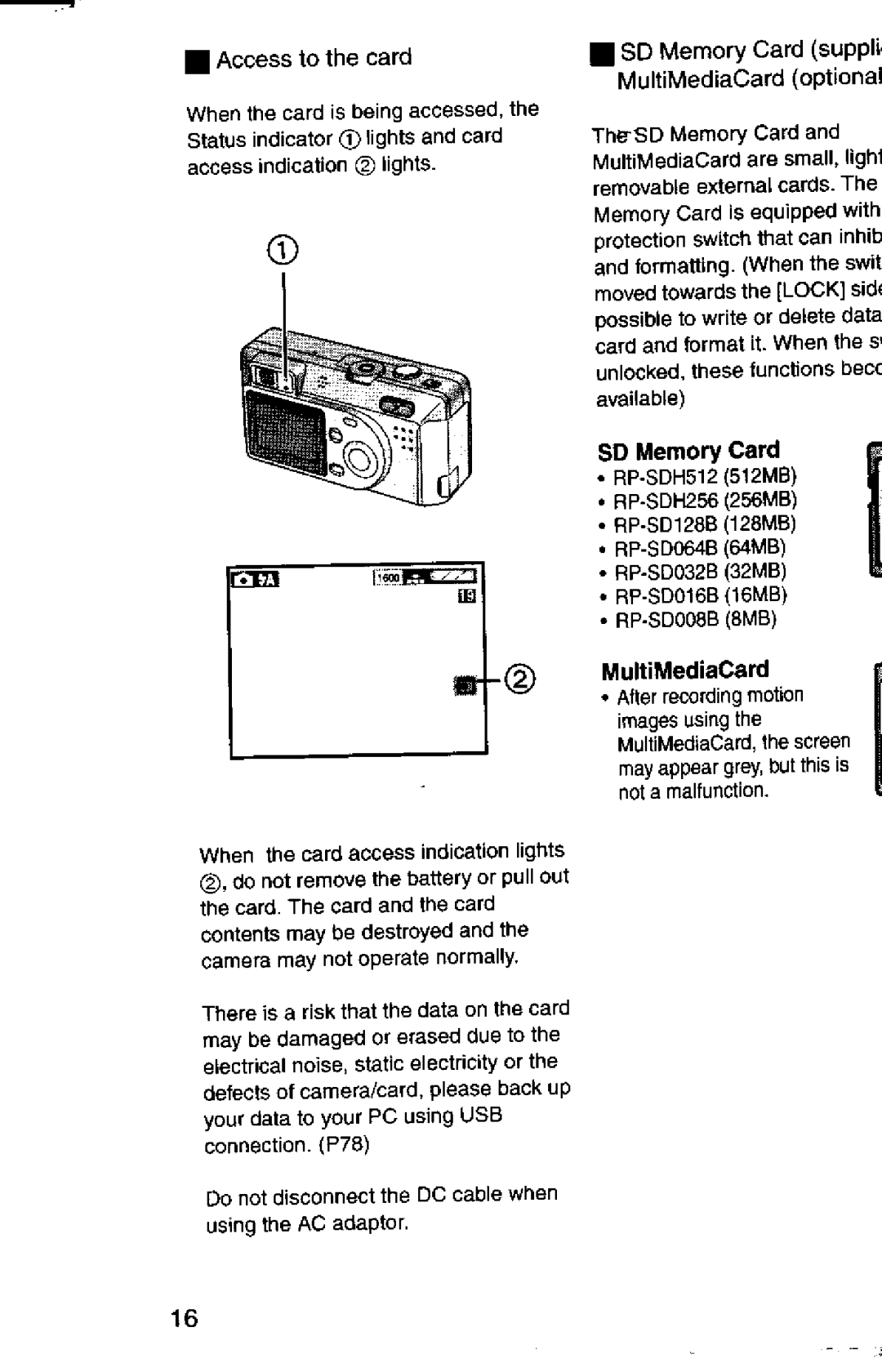 Panasonic DMC-F1A manual 