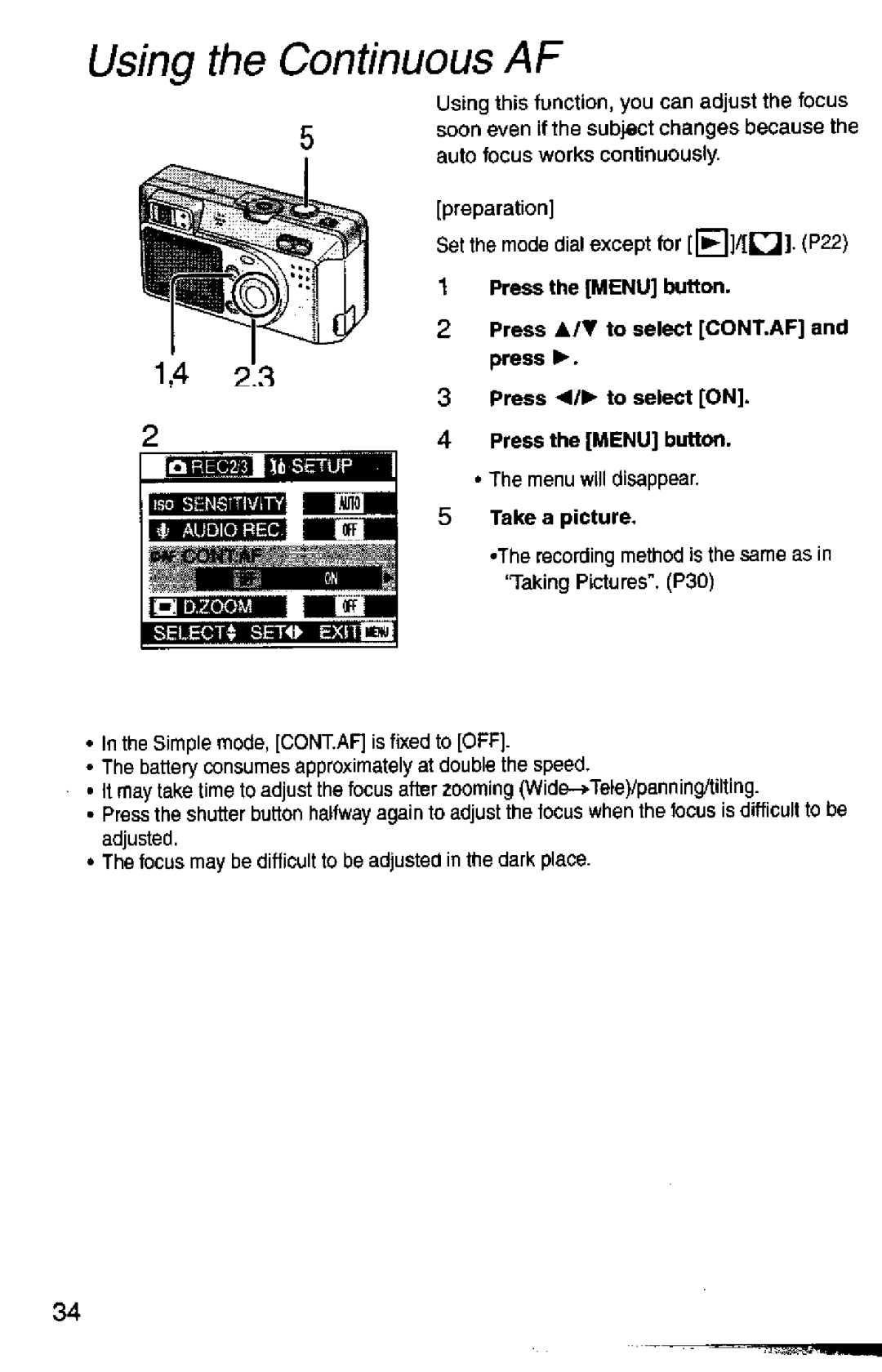 Panasonic DMC-F1A manual 