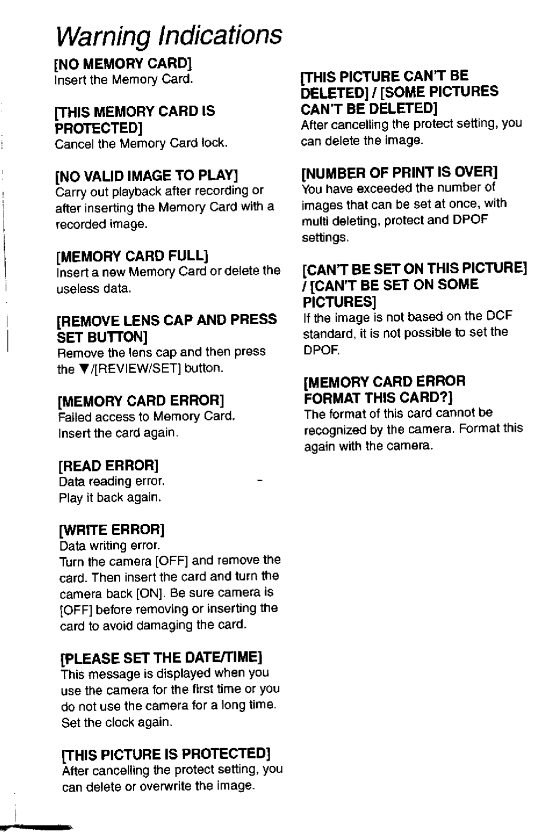 Panasonic DMC-F1A manual 