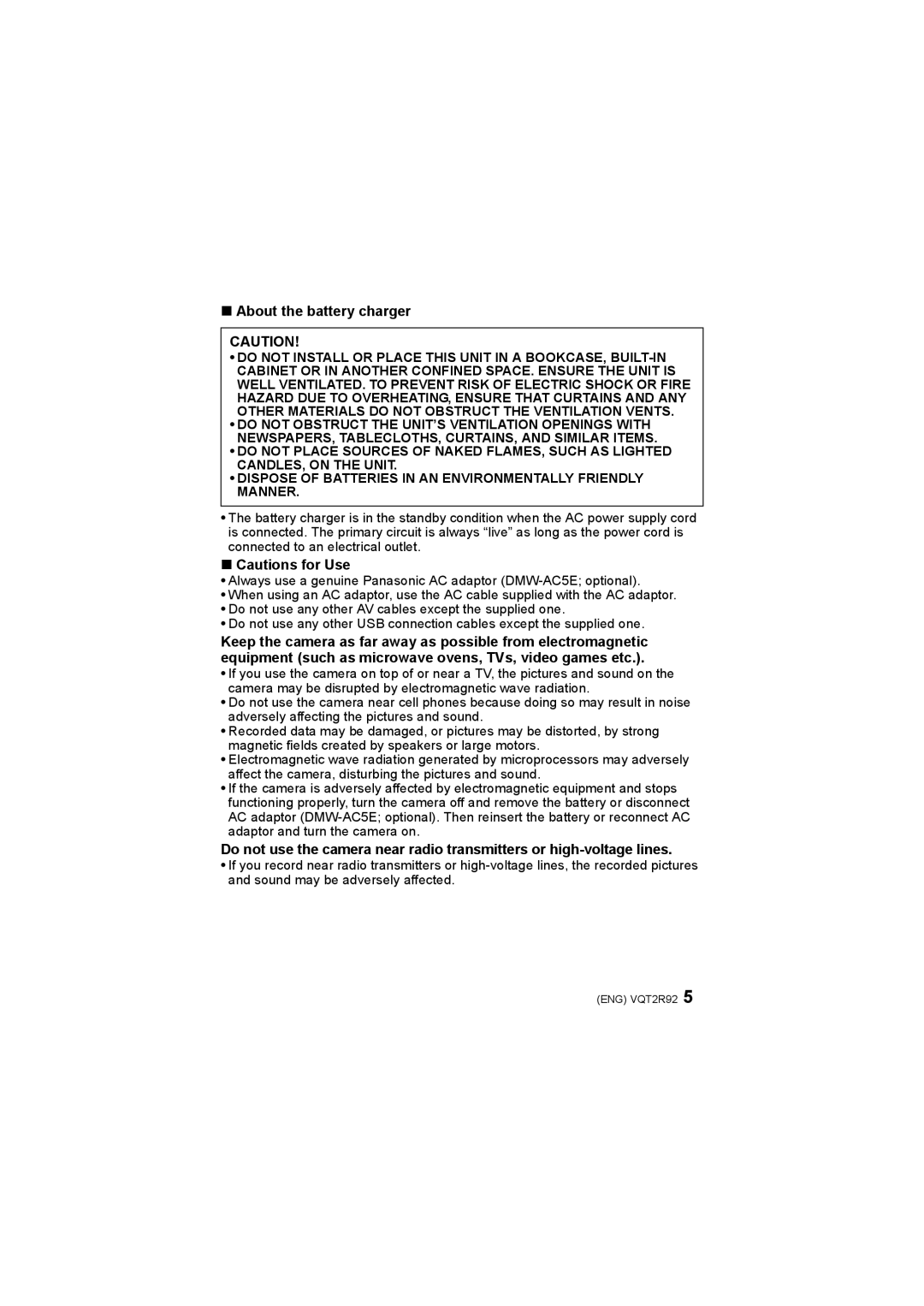 Panasonic DMC-F4, DMC-F3 operating instructions About the battery charger 