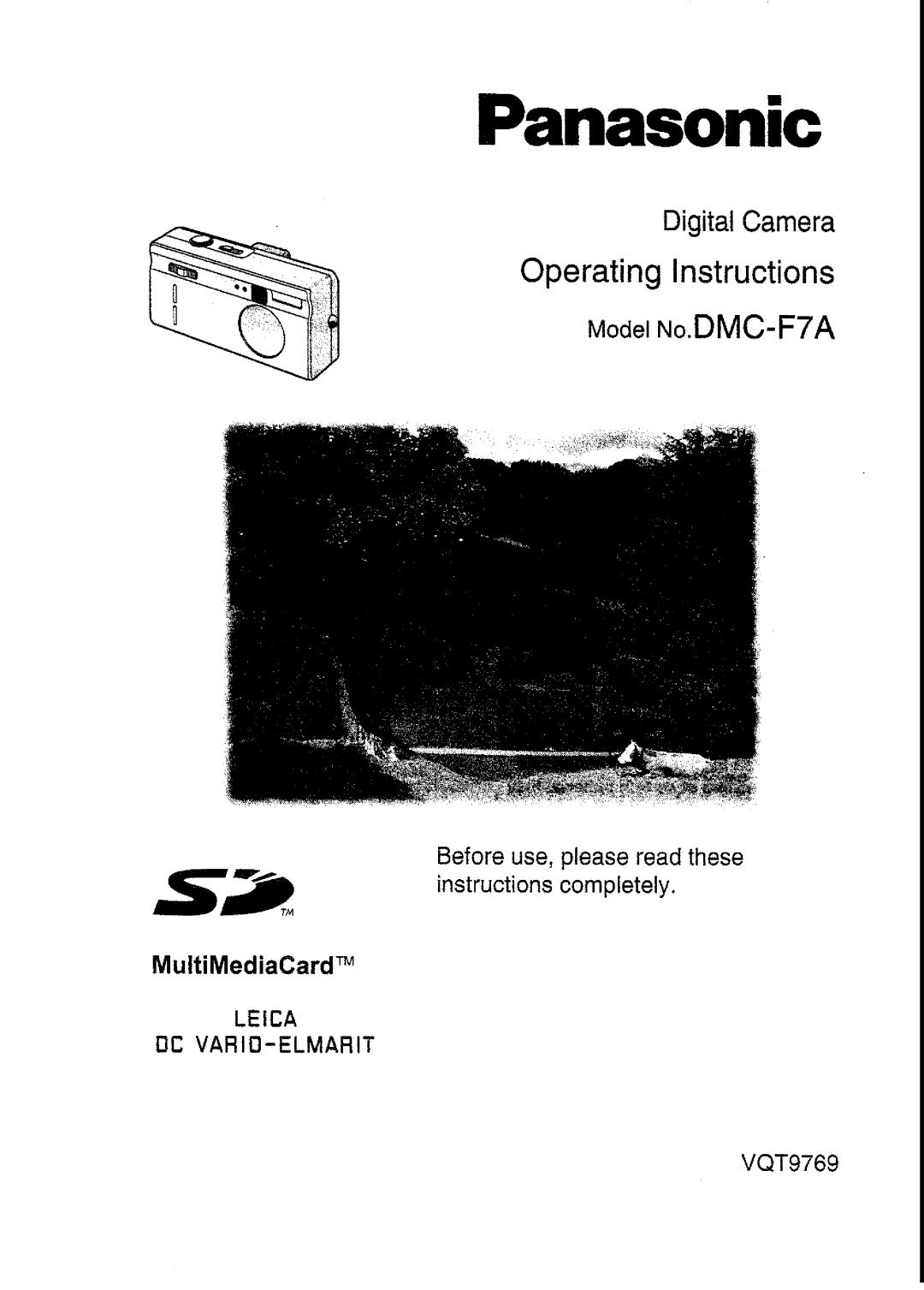 Panasonic DMC-F7A manual 