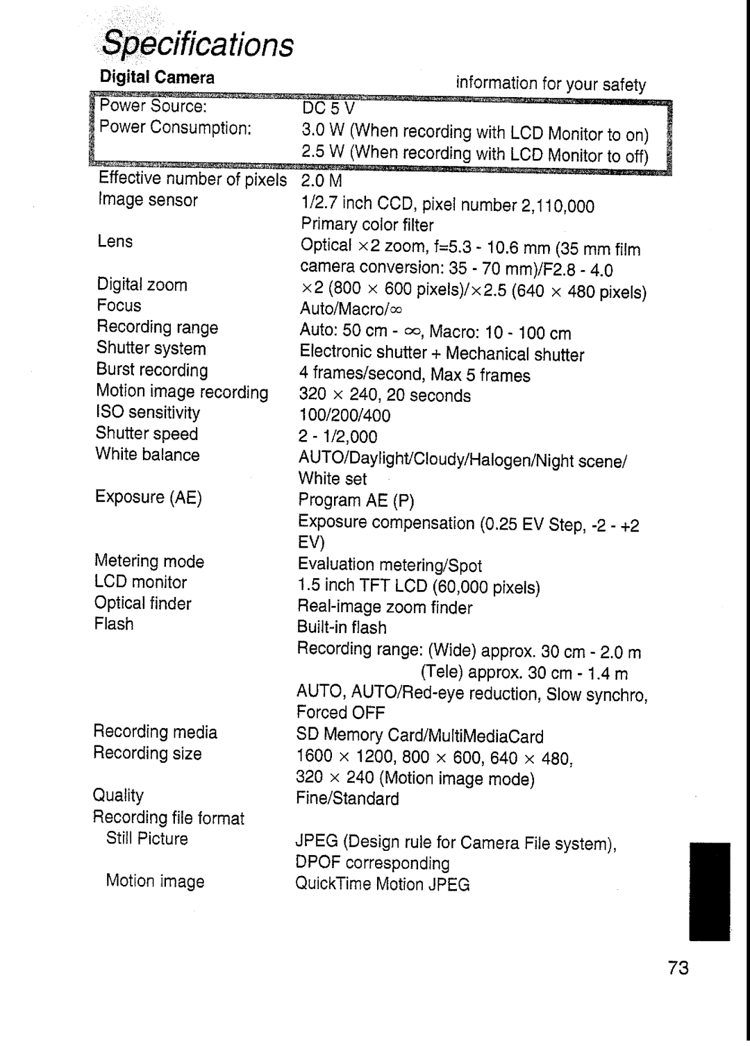 Panasonic DMC-F7A manual 