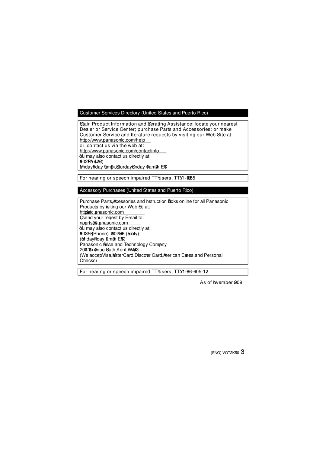 Panasonic DMC-FH3, DMC-FH20, DMC-FH1 operating instructions For hearing or speech impaired TTY users, TTY 