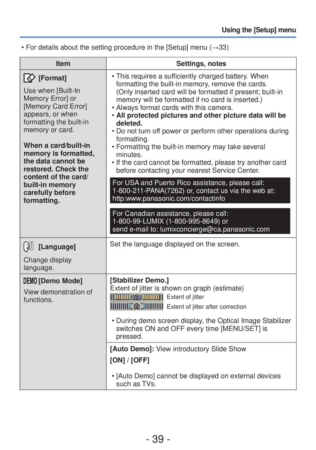 Panasonic DMC-S5 Deleted, When a card/built-in, Memory is formatted, Data cannot be, Restored. Check, Formatting 