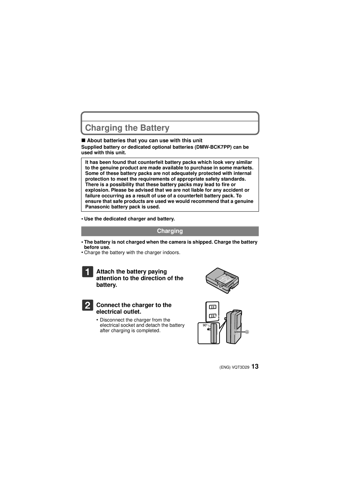 Panasonic DMC-FH25, DMC-FH5, DMC-FH24 owner manual Charging the Battery, About batteries that you can use with this unit 