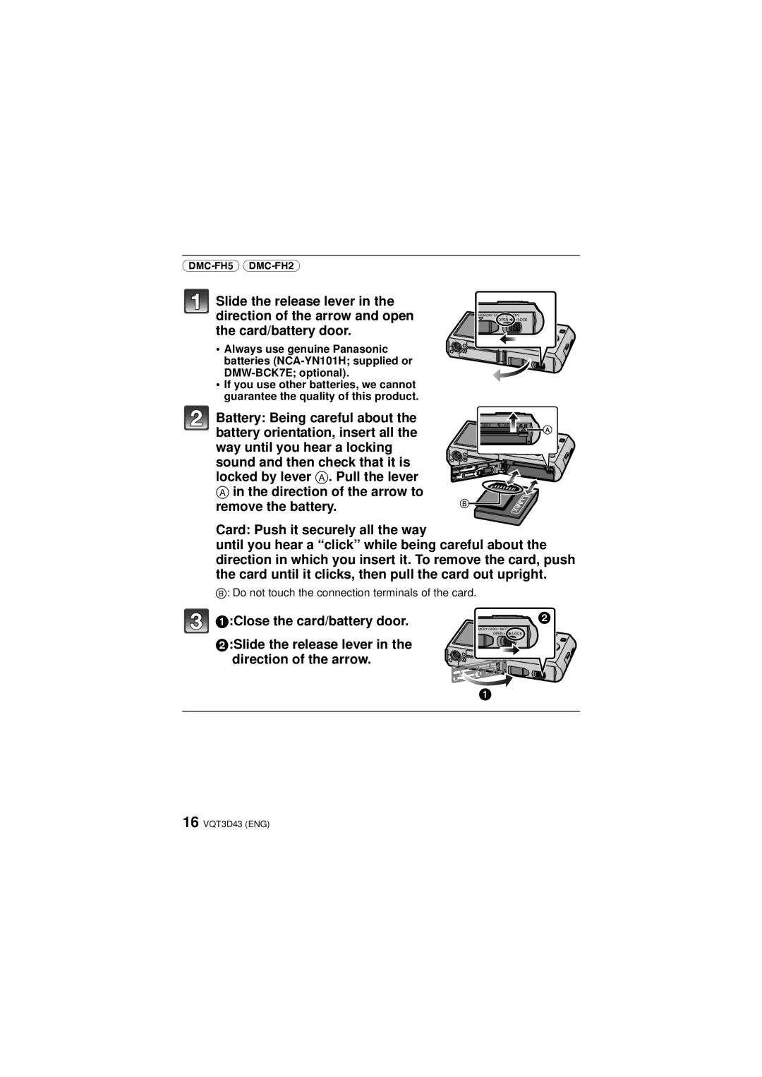 Panasonic DMC-FH25, DMC-FH5K, DMC-FH5S, DMCFH25S, DMCFH25K operating instructions DMC-FH5 DMC-FH2 