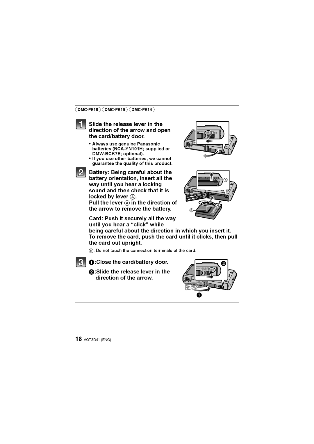 Panasonic DMC-FS35 operating instructions DMC-FS18 DMC-FS16 DMC-FS14 