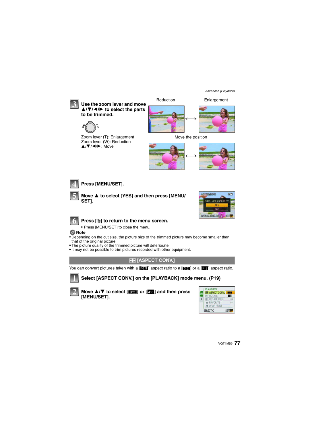 Panasonic DMC-FS20 operating instructions ? Aspect Conv 