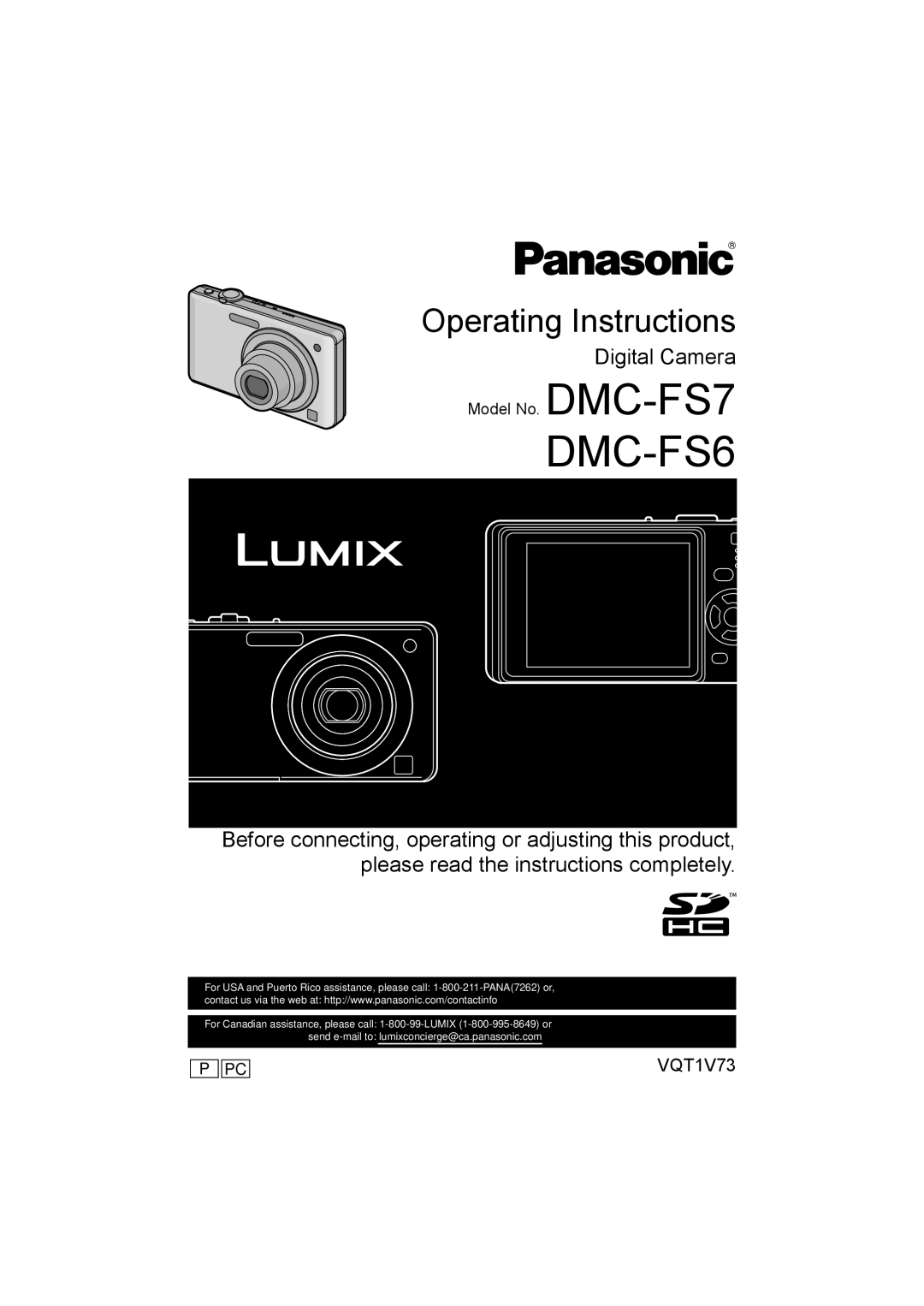 Panasonic DMC-FS8S, DMC-FS7 operating instructions DMC-FS6 