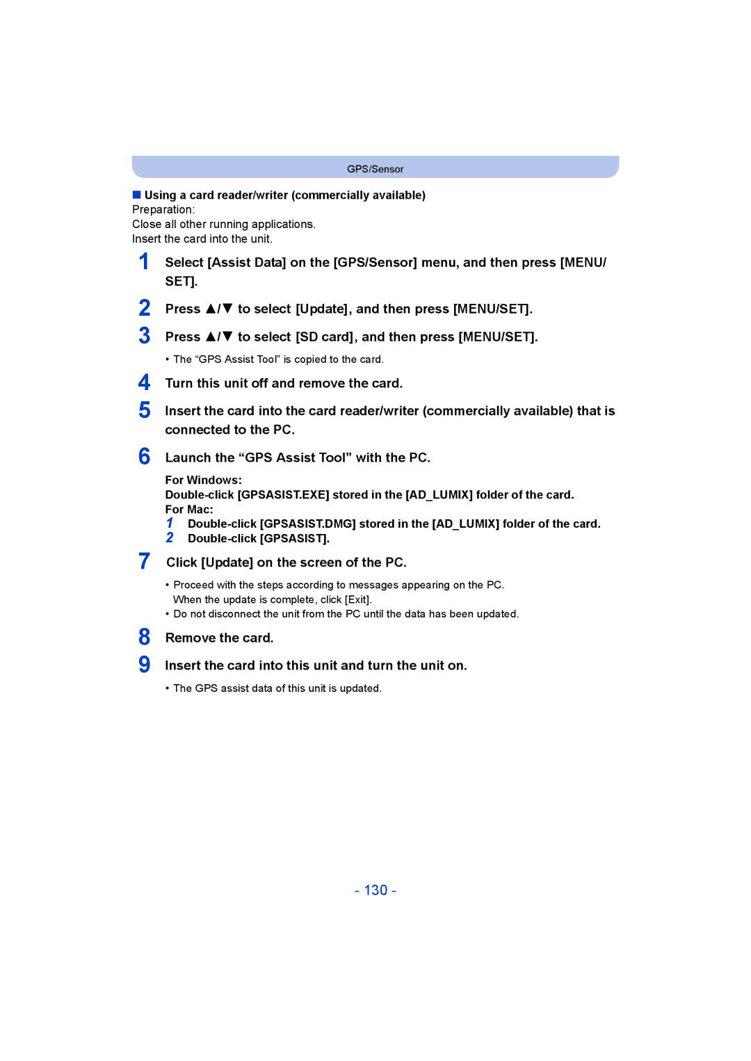 Panasonic DMC-FT5/DMC-TS5 operating instructions 130 