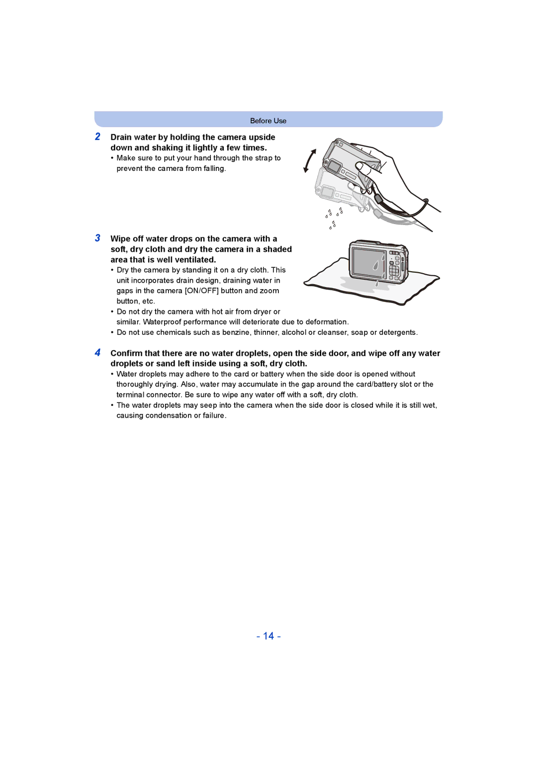 Panasonic DMC-FT5/DMC-TS5 operating instructions Before Use 