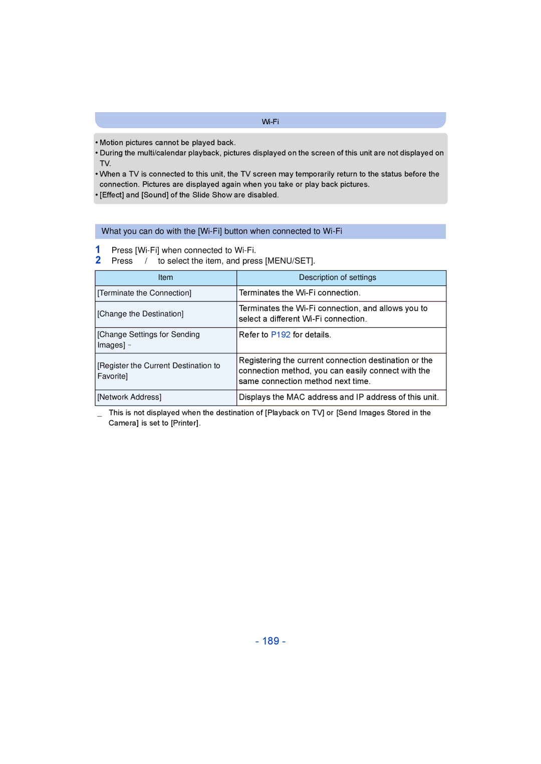 Panasonic DMC-FT5/DMC-TS5 operating instructions 189 