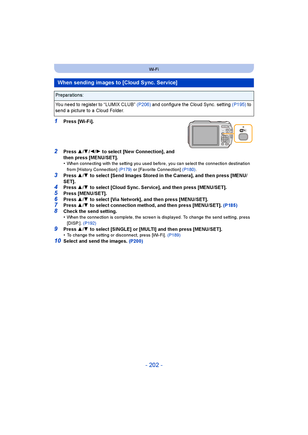 Panasonic DMC-FT5/DMC-TS5 operating instructions 202, When sending images to Cloud Sync. Service 