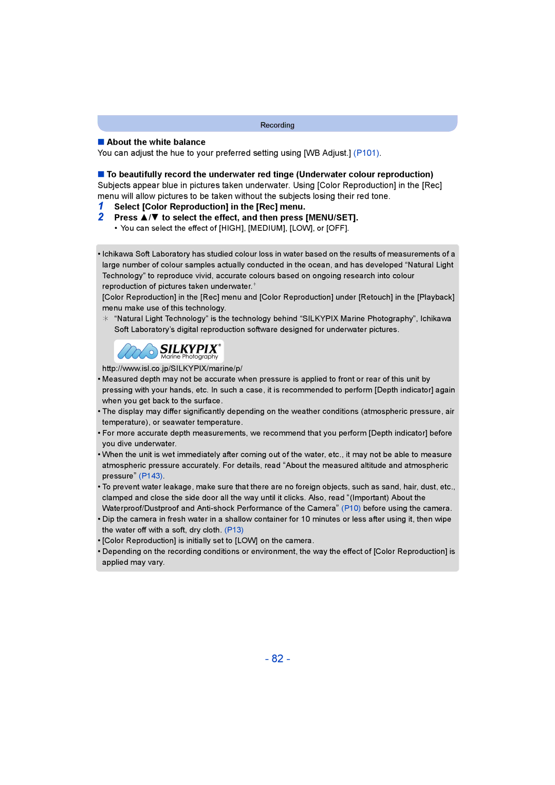 Panasonic DMC-FT5/DMC-TS5 operating instructions About the white balance 