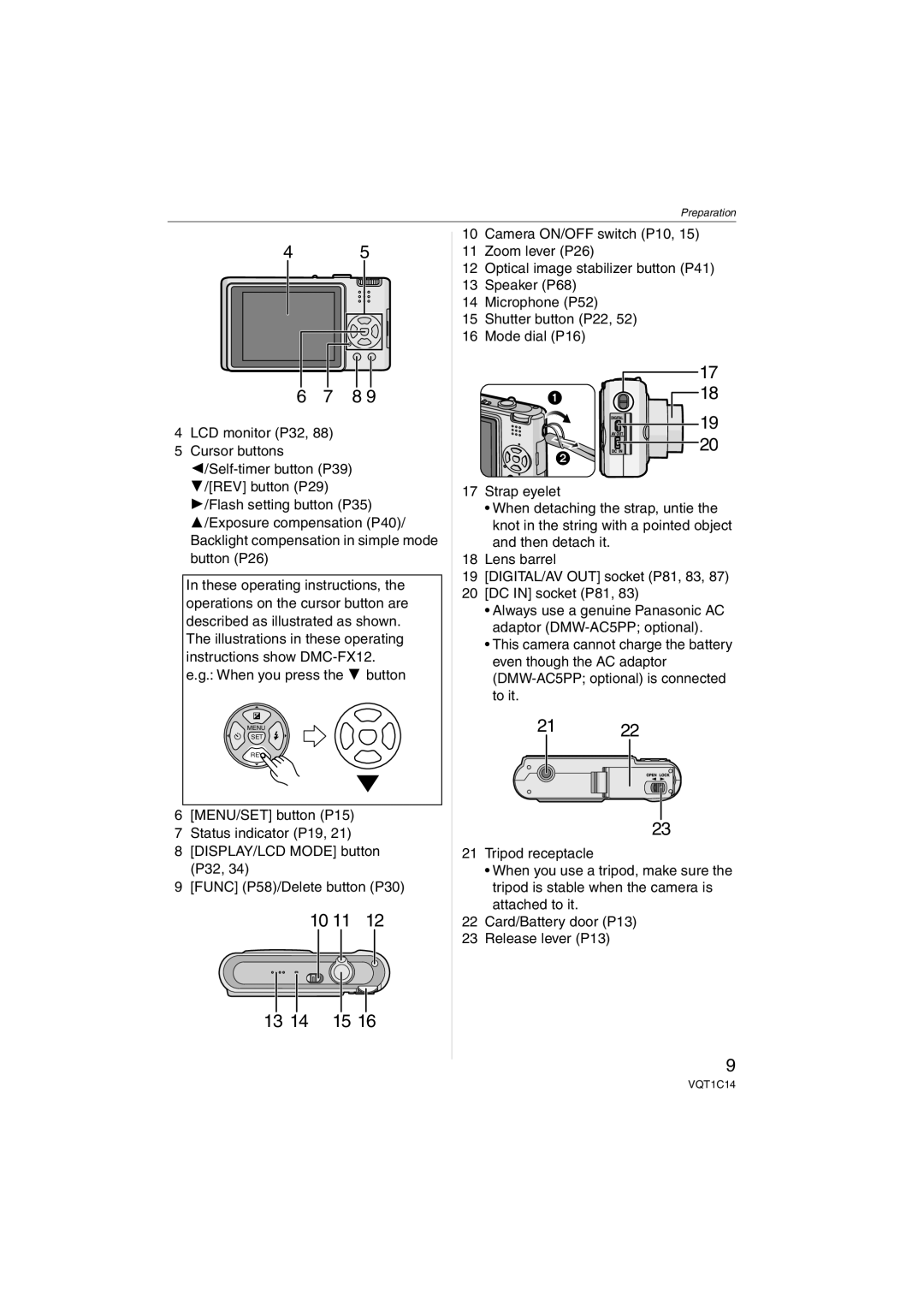 Panasonic DMC-FX10, DMC-FX12, DMCFX12S, DMCFX12K operating instructions 10 11 