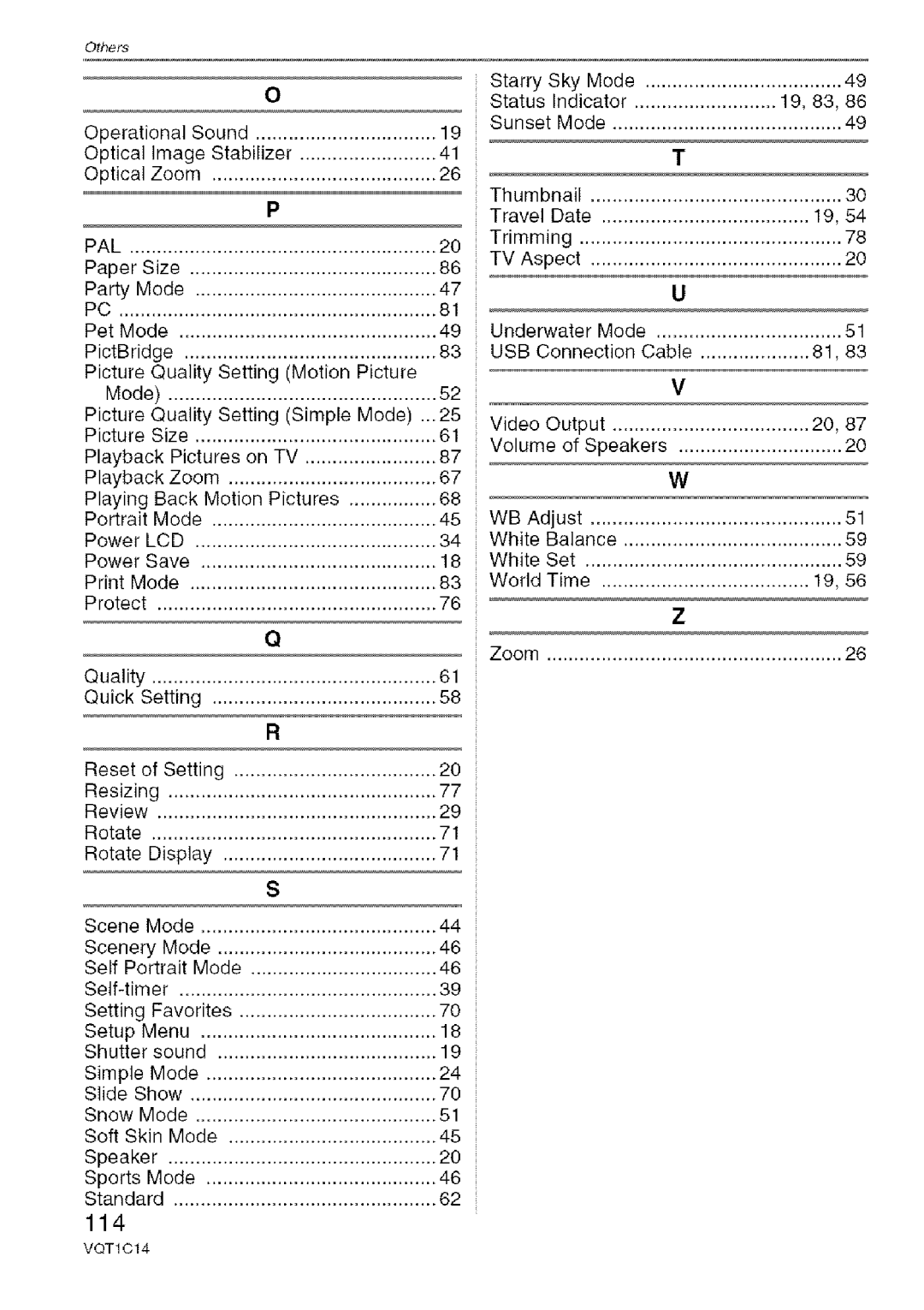 Panasonic DMC-FX12, DMC-FX10 operating instructions 114, Lcd 