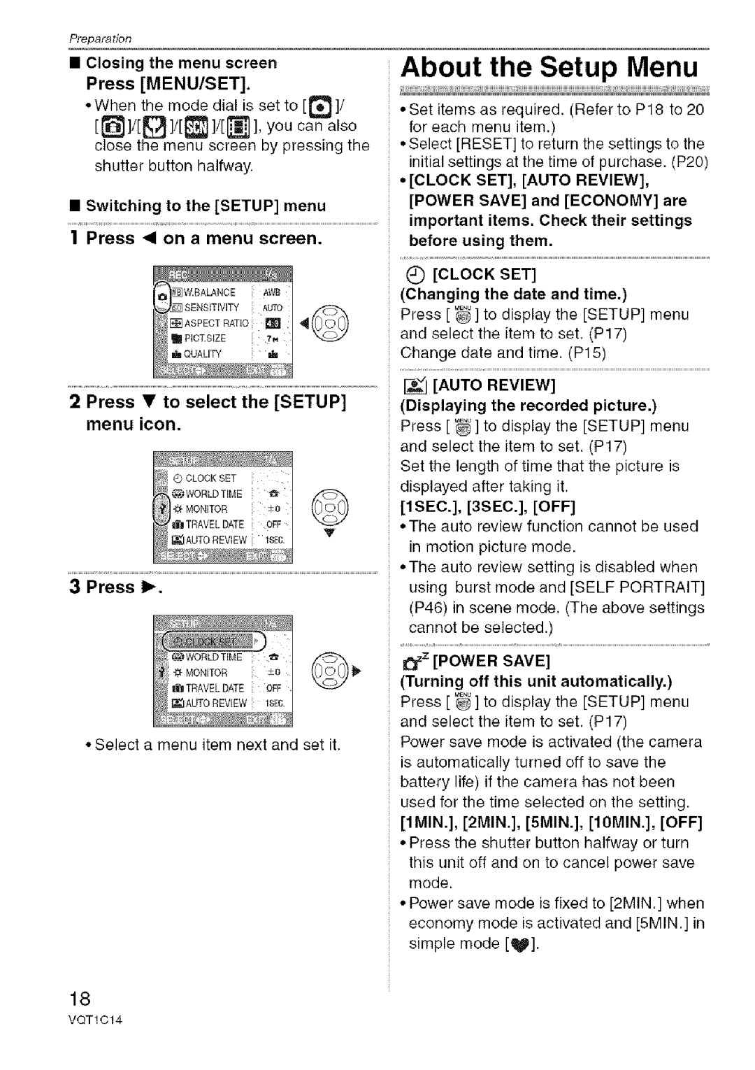 Panasonic DMC-FX12, DMC-FX10 operating instructions Youcan, About the Setup Menu, Clock SET 