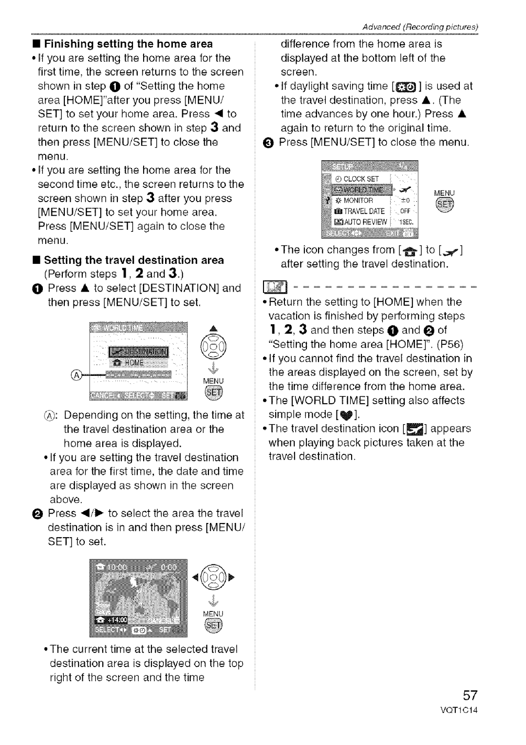 Panasonic DMC-FX10, DMC-FX12 operating instructions Finishing setting the home area 