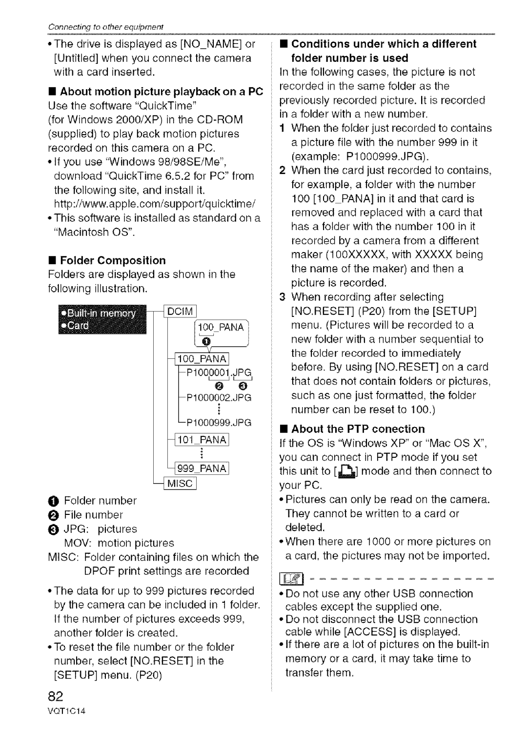 Panasonic DMC-FX12, DMC-FX10 operating instructions Conditions under which a different folder number is used 