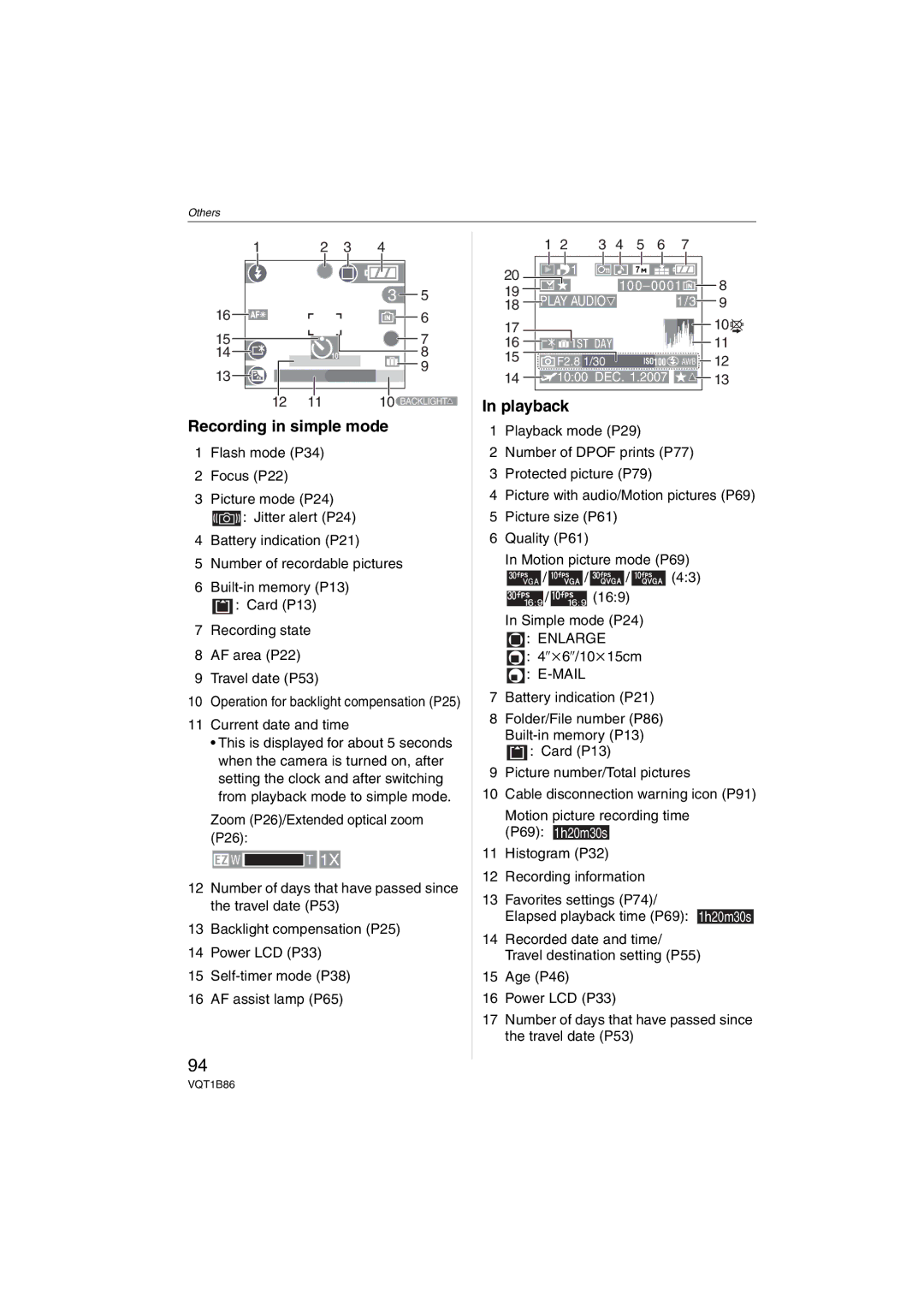 Panasonic DMC-FX30, DMCFX30K operating instructions Recording in simple mode, Playback 