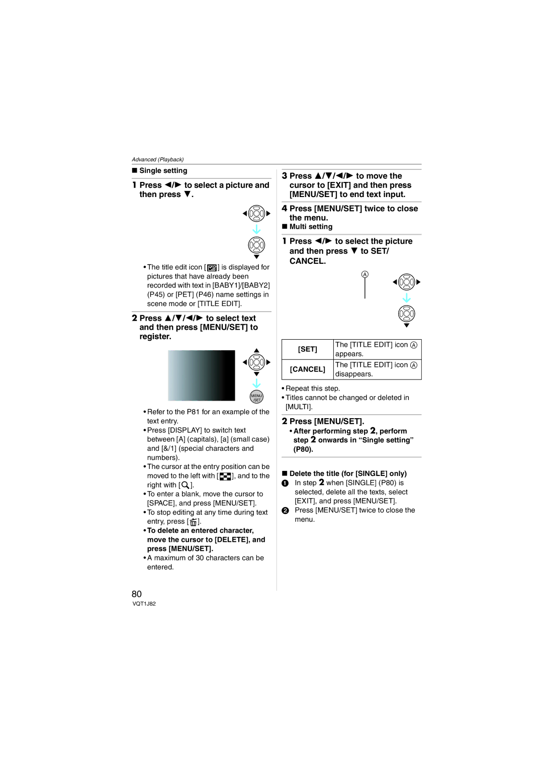 Panasonic DMC-FX33, VQT1J82 operating instructions Press 2/1 to select a picture and then press, Set, Cancel 