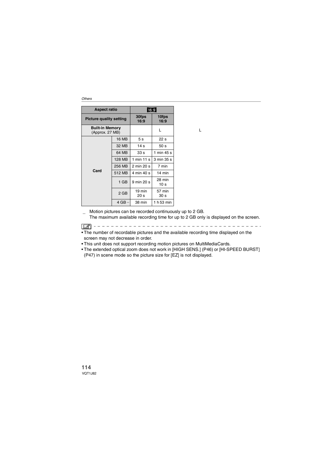 Panasonic DMC-FX33 operating instructions 114 