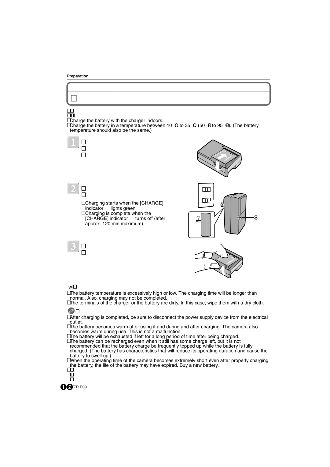 Panasonic DMC-FX35 Charging the Battery, Detach the battery after charging is completed, When the Charge indicator flashes 