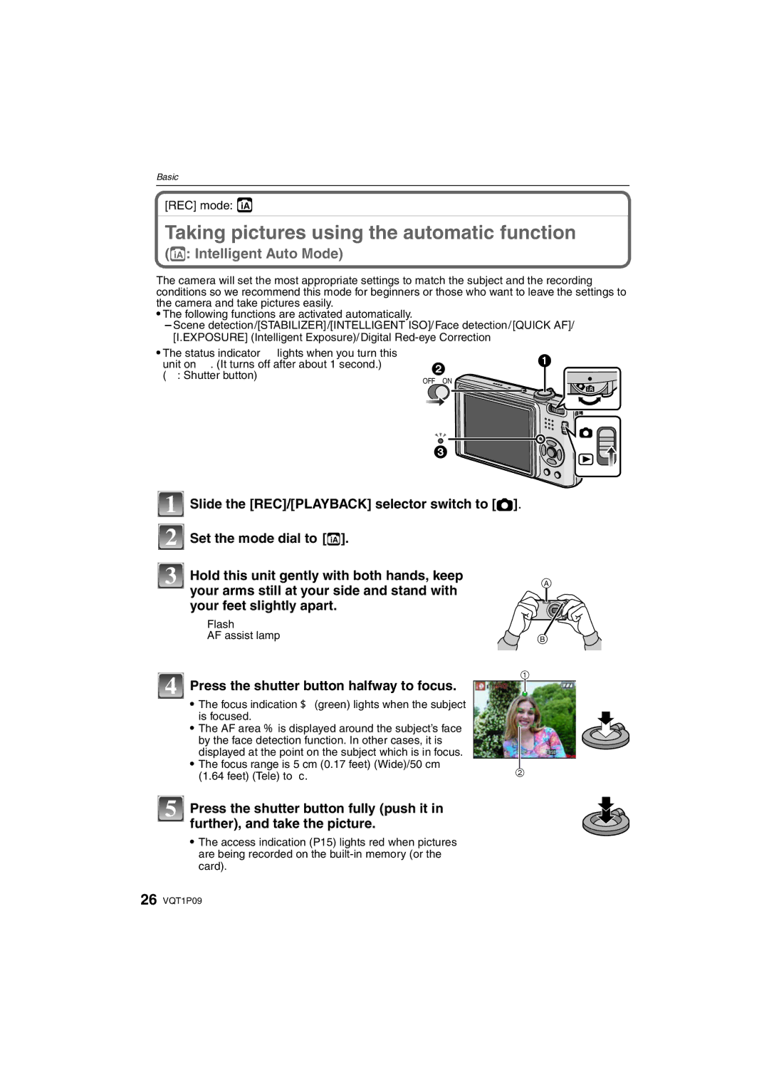 Panasonic DMC-FX35 operating instructions Taking pictures using the automatic function 