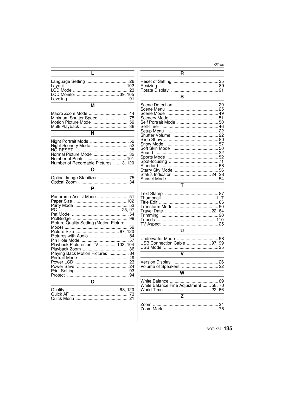 Panasonic DMC-FX48 operating instructions Picture Quality Setting Motion Picture, Playback Pictures on TV 103 