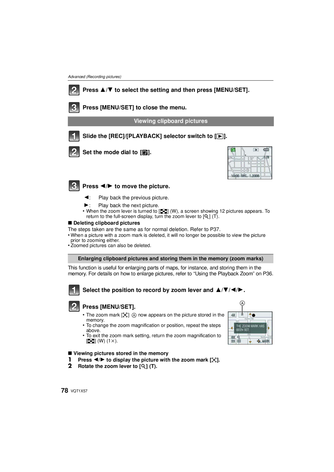 Panasonic DMC-FX48 operating instructions Viewing clipboard pictures, Deleting clipboard pictures 