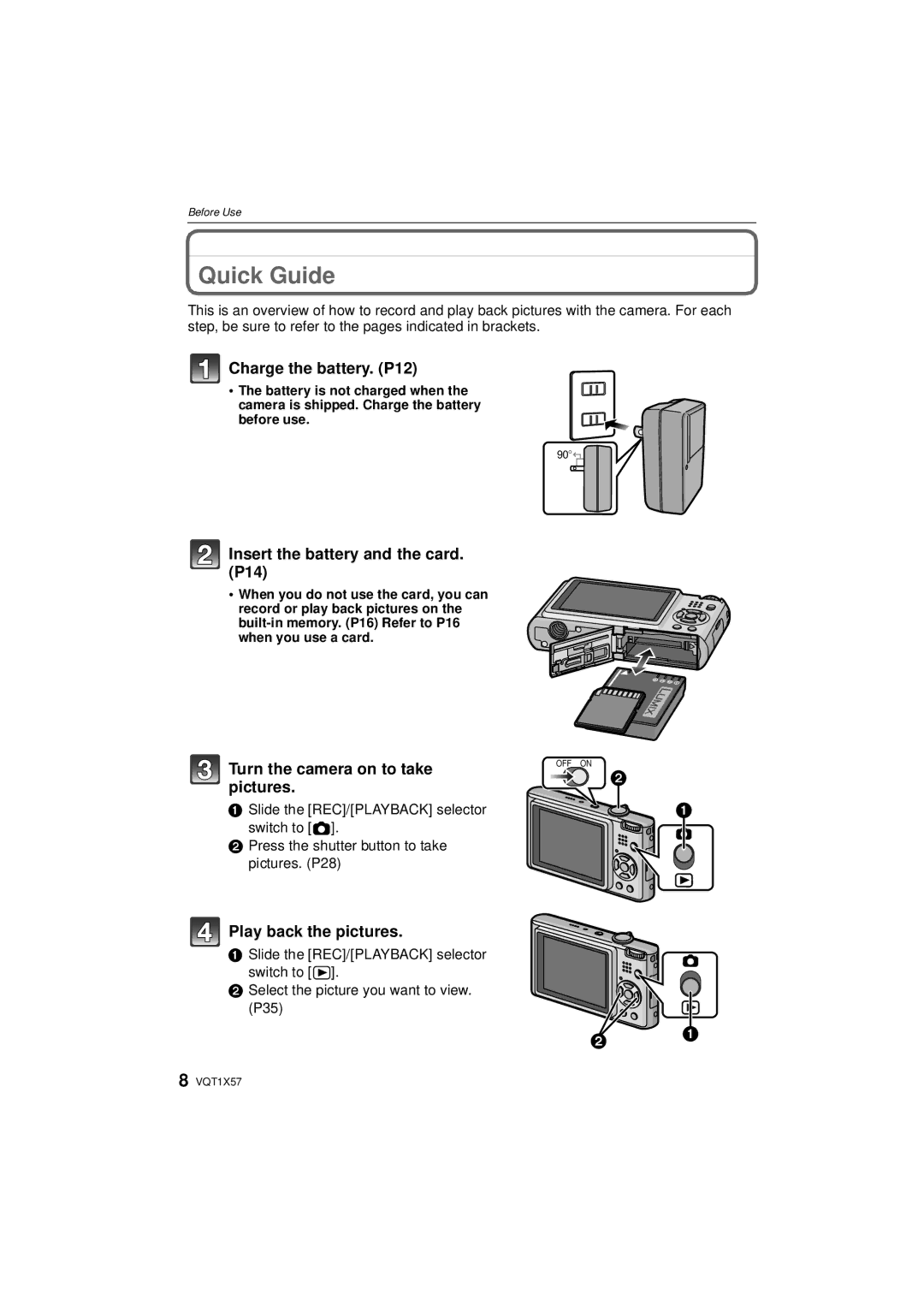 Panasonic DMC-FX48 operating instructions Quick Guide 